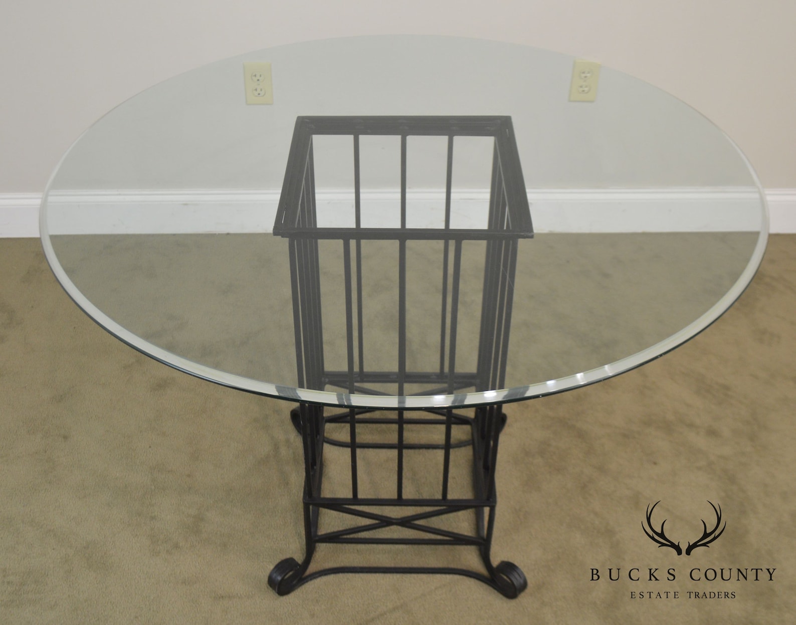 Wrought Iron Dining Table 4 Chairs Set Etsy