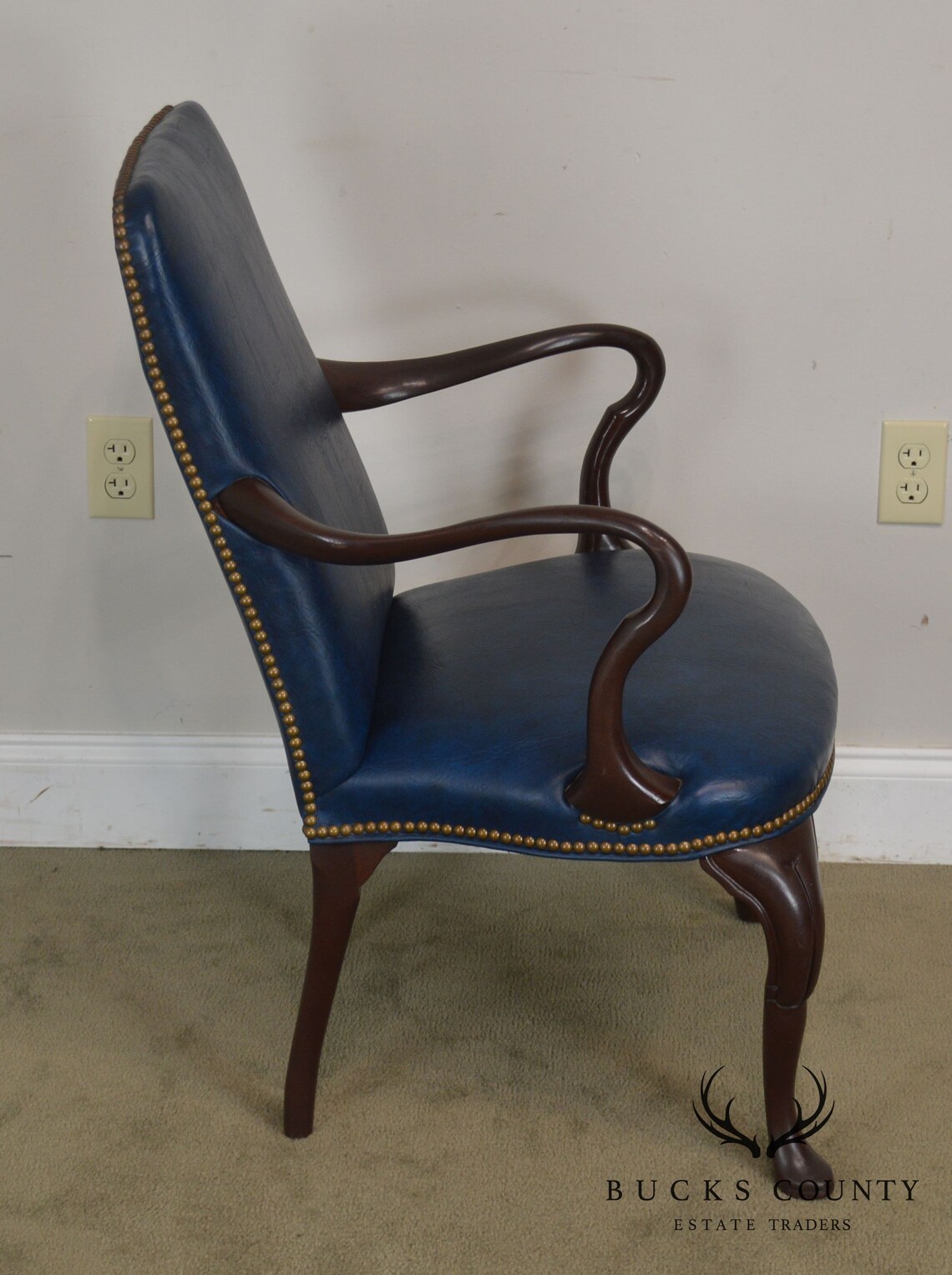 Queen Anne Style Vintage Custom Quality Mahogany Pair Etsy