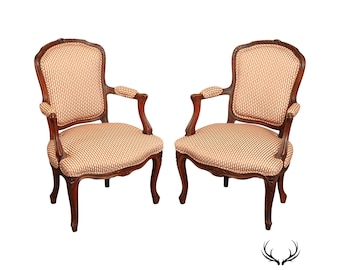 Antique French Louis XV Style Pair of Fauteuil Armchairs
