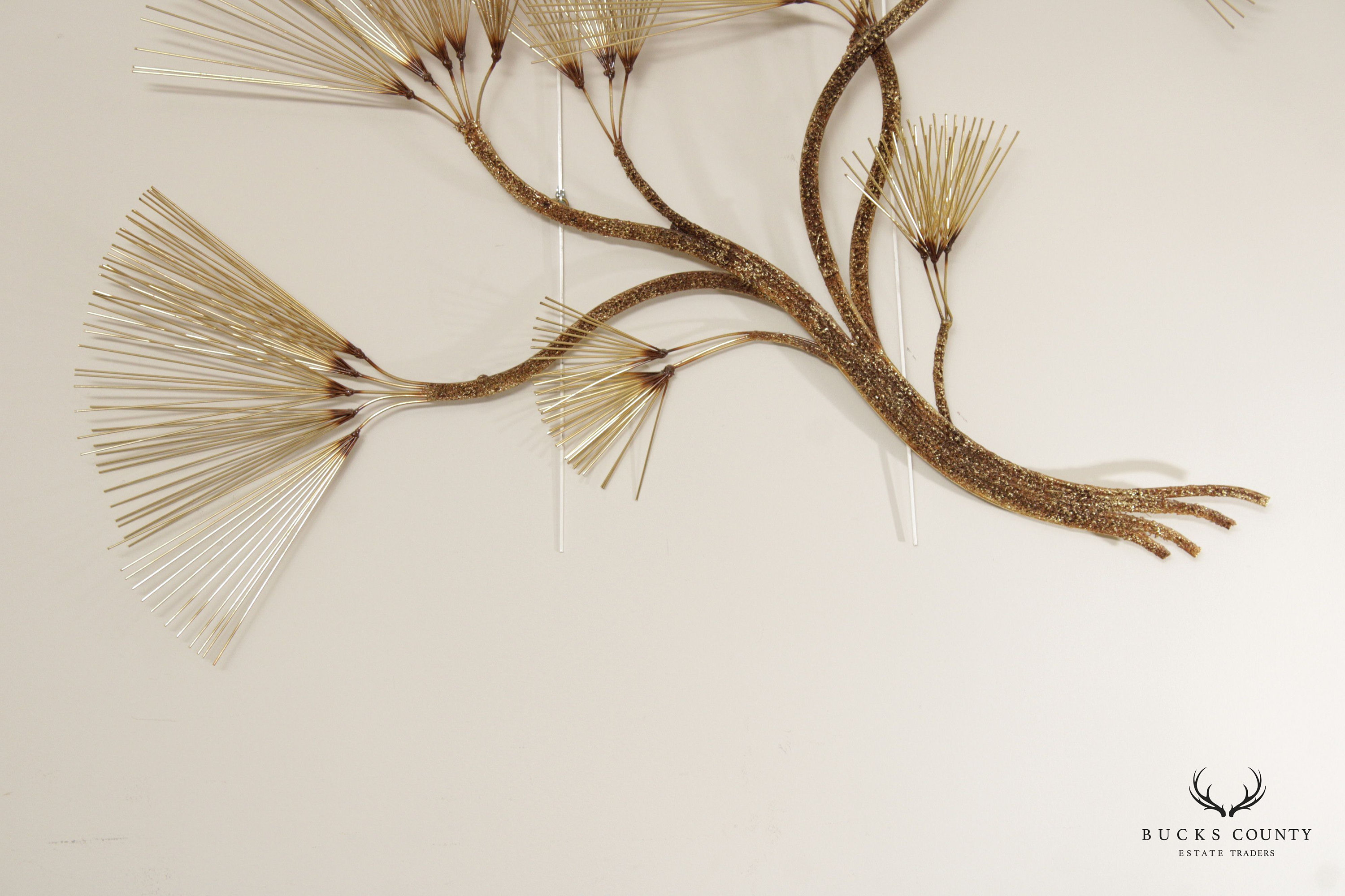 Curtis Jere Brutalist Mid Century Brass Tree Sculpture | Mid