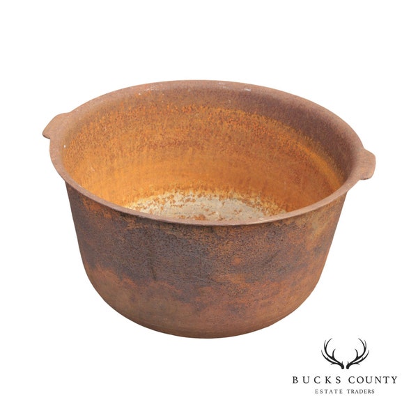 Large Antique Cast Iron Cauldron Etsy