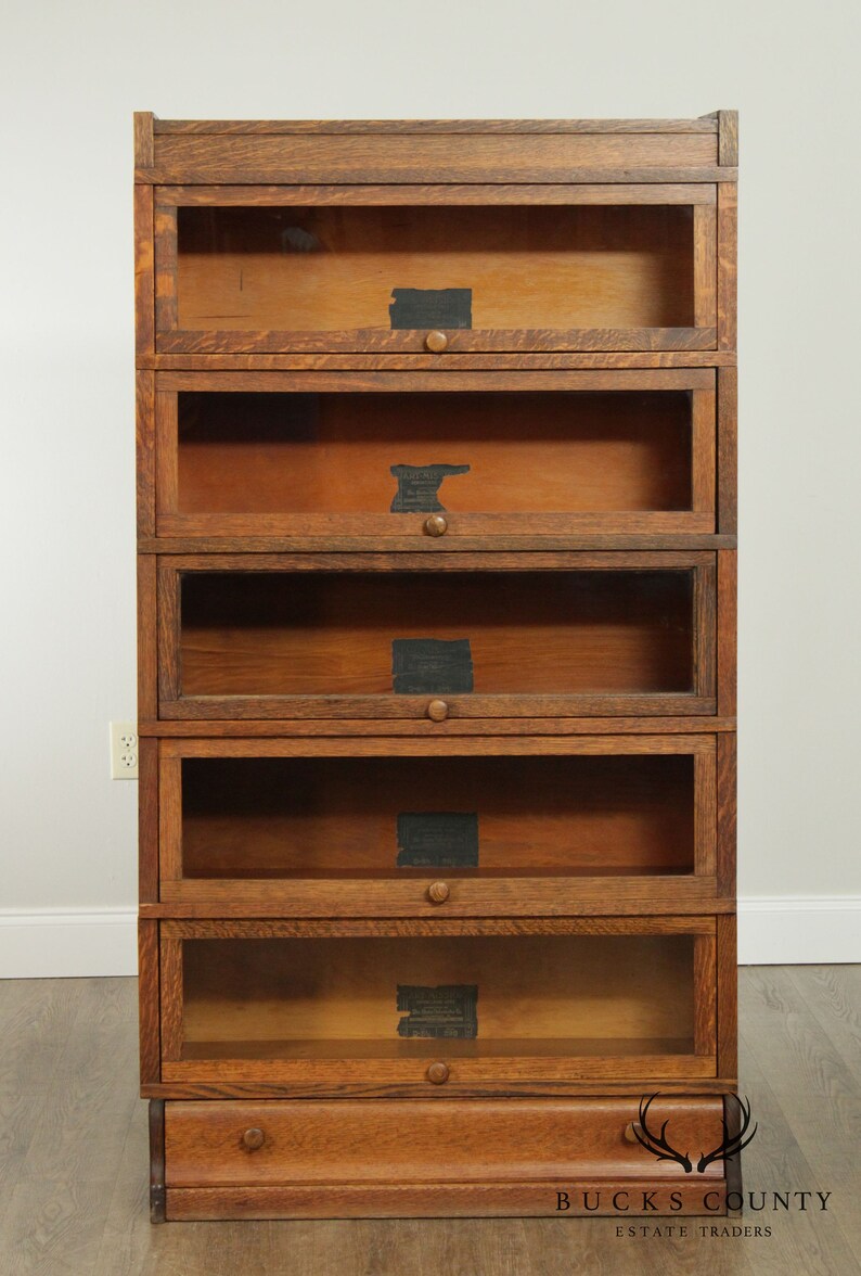 Globe Wernicke Antique Mission Oak 5 Stack Barrister Bookcase Etsy