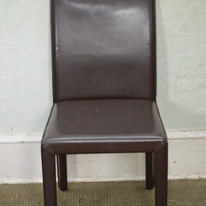 Maria Yee Set of 12 Brown Leather Dining Chairs - Etsy