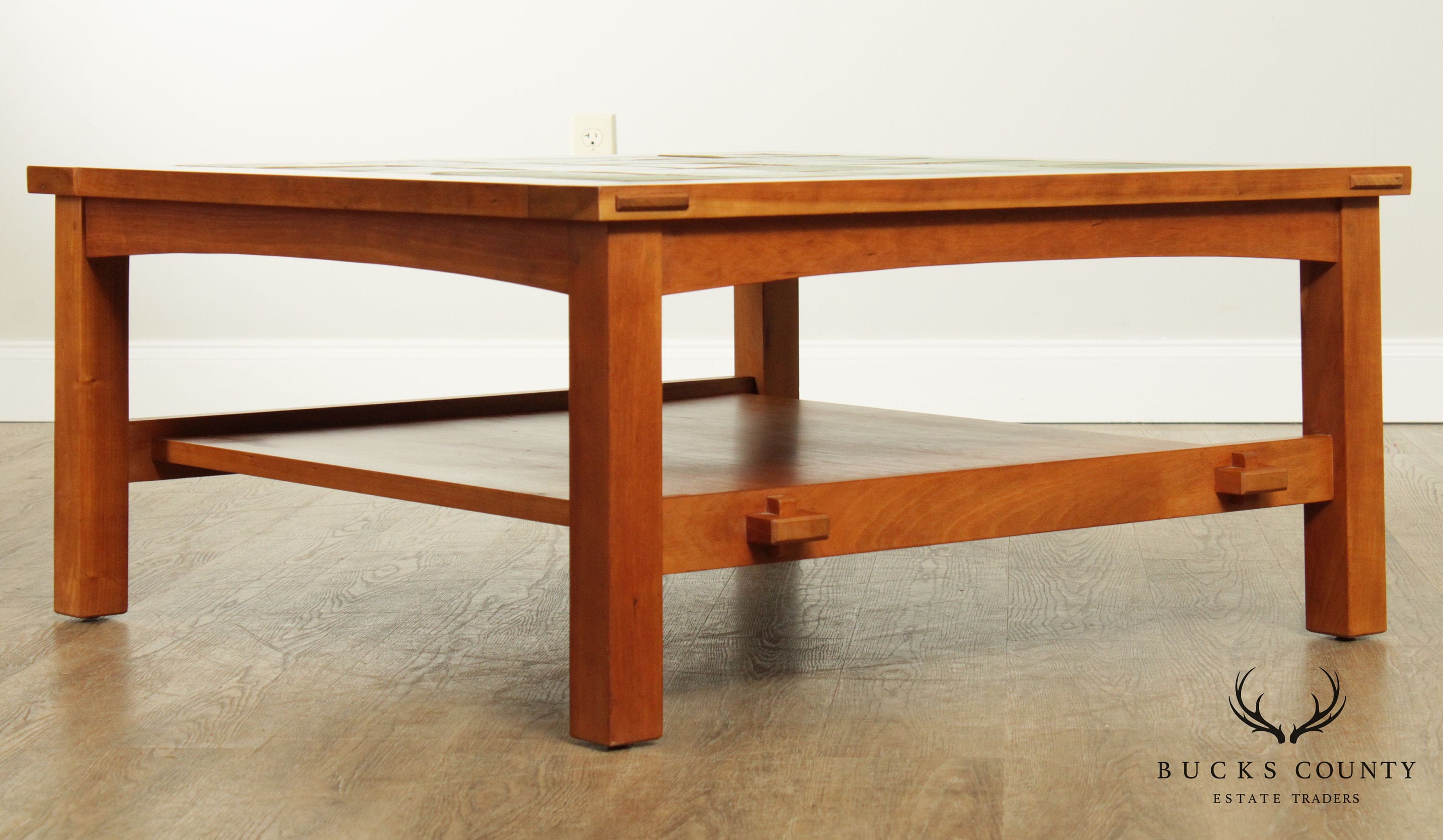 Stickley Mission Collection Cherry Tile Top Coffee Table Etsy
