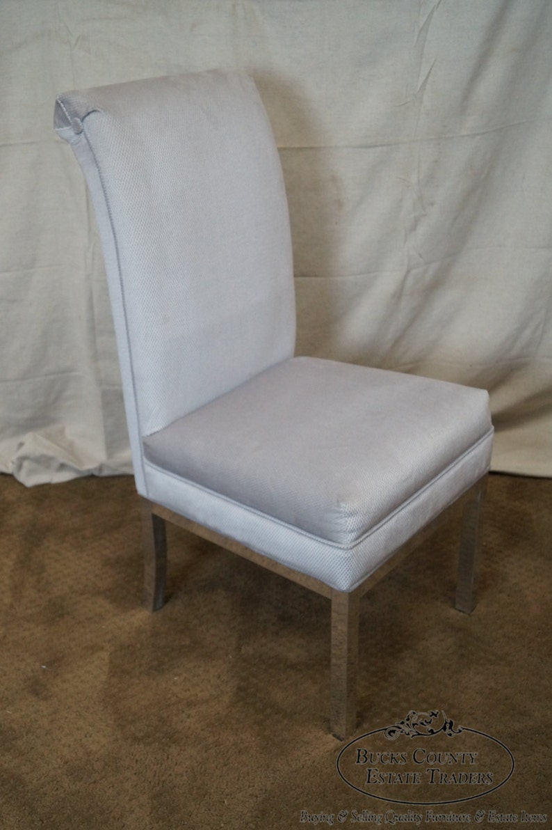 US Furniture Industries Set of 6 Chrome Base Parsons Style Etsy