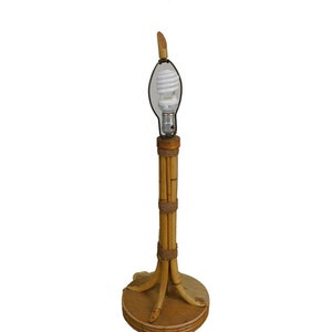 Vintage 1950&#39;s Bamboo Table Lamp