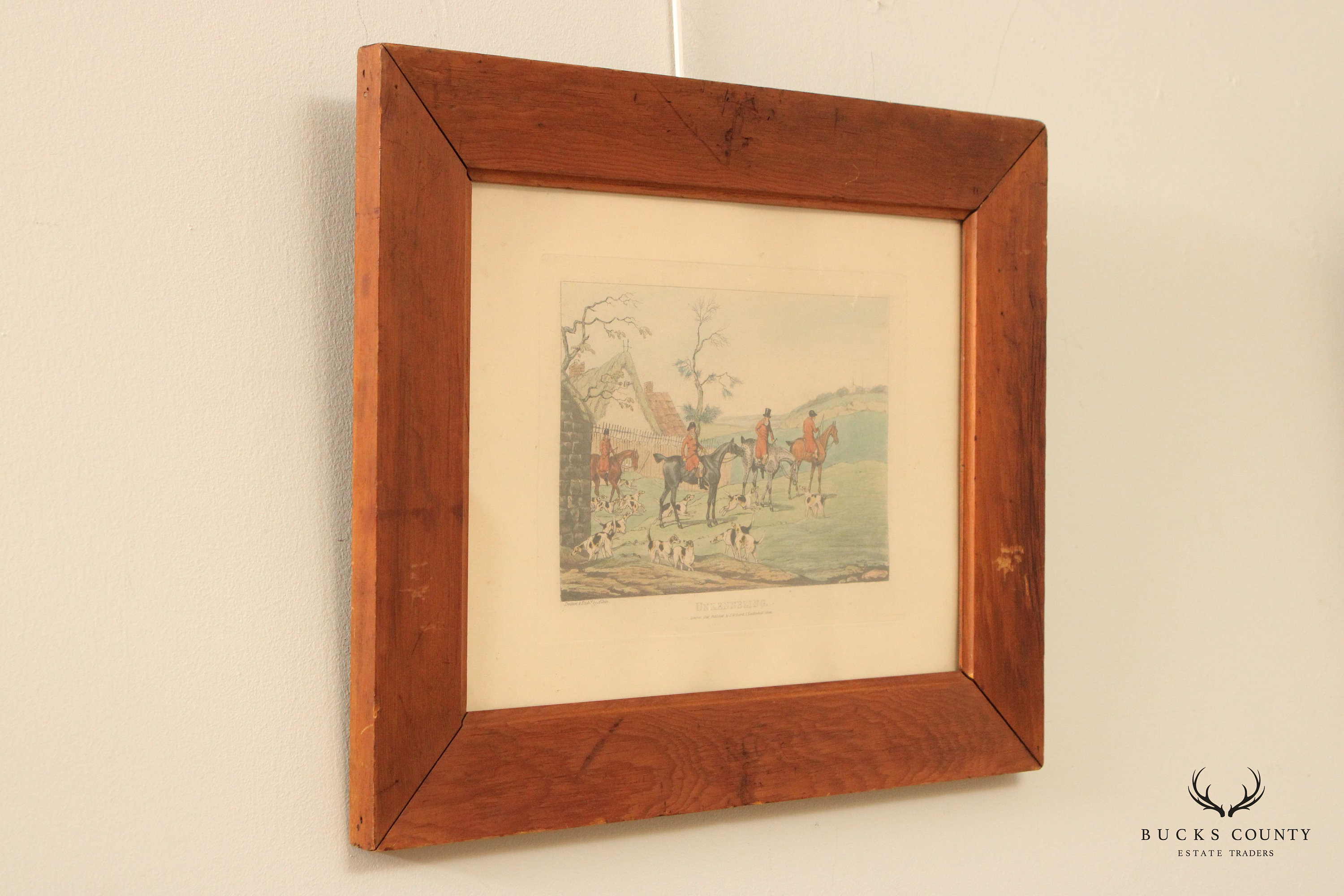 Antique English Pair of Fox Hunting Etchings, Custom Framed - Etsy