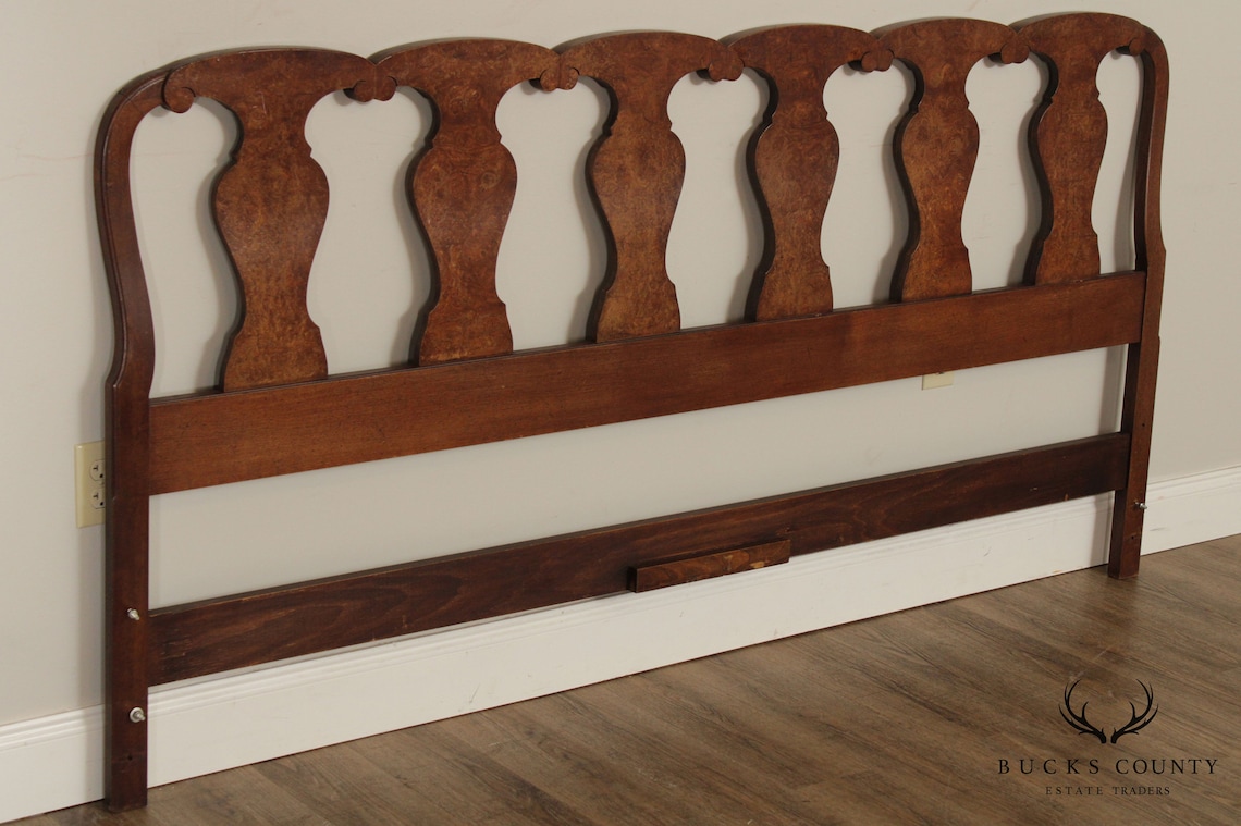 Queen Anne Style Vintage Burl Wood King Size Headboard Etsy