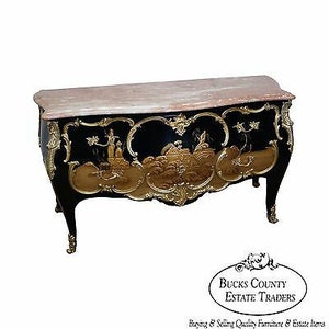 Theodore Alexander Mahogany and Poplar Burl Serpentine Bombe/' Chest French Louis XV