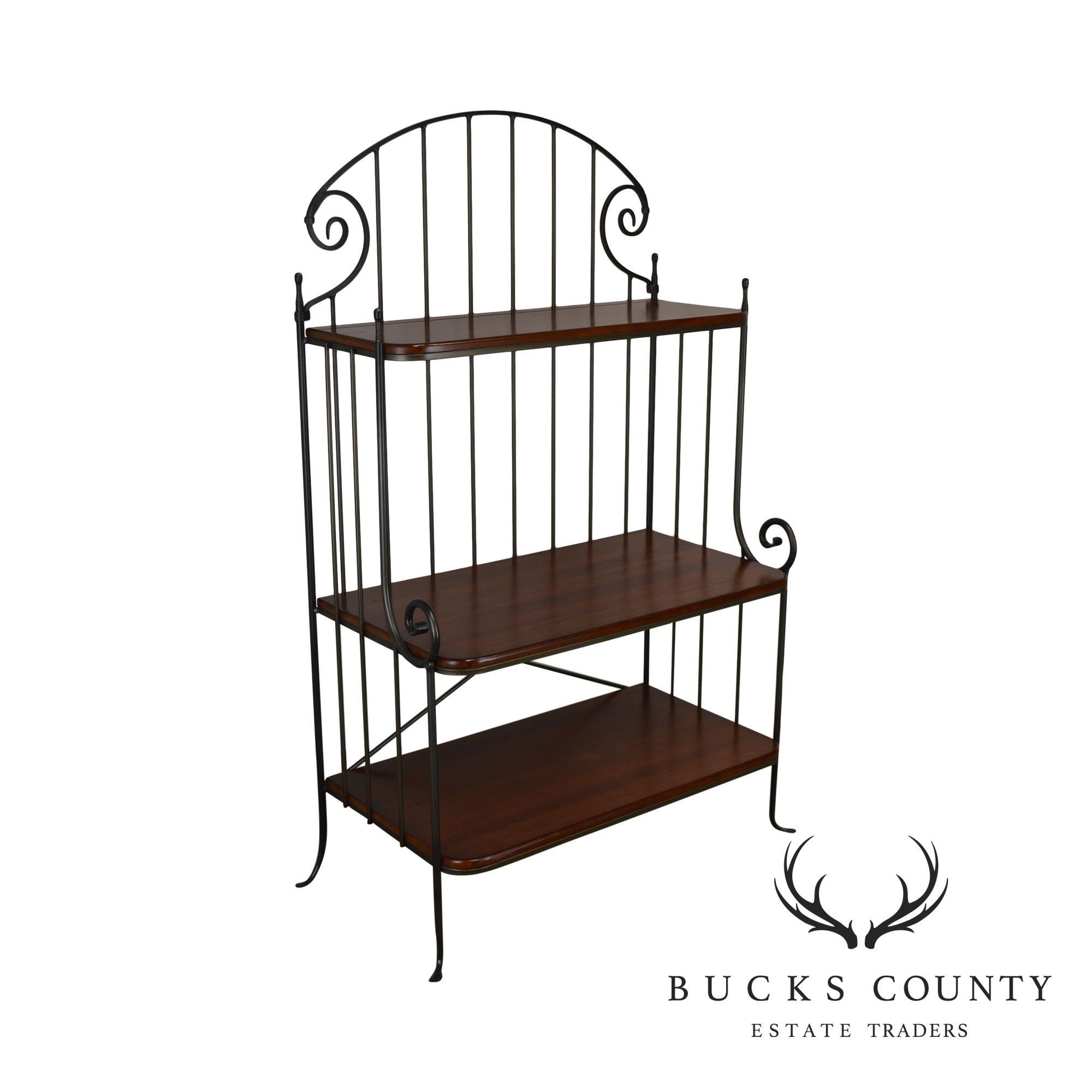 Charleston Forge Iron & Cherry Wood 3 Tier Bakers Rack - Etsy
