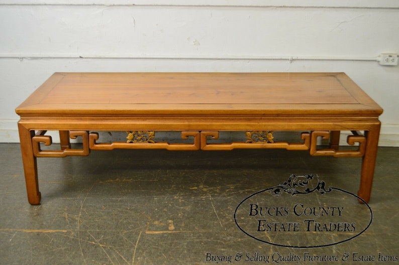 Antique Chinese Ming Style Large Hardwood Coffee Table Etsy