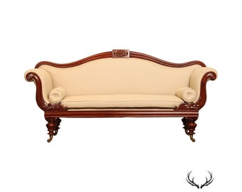 English Regency Carved Mahogany Sofa