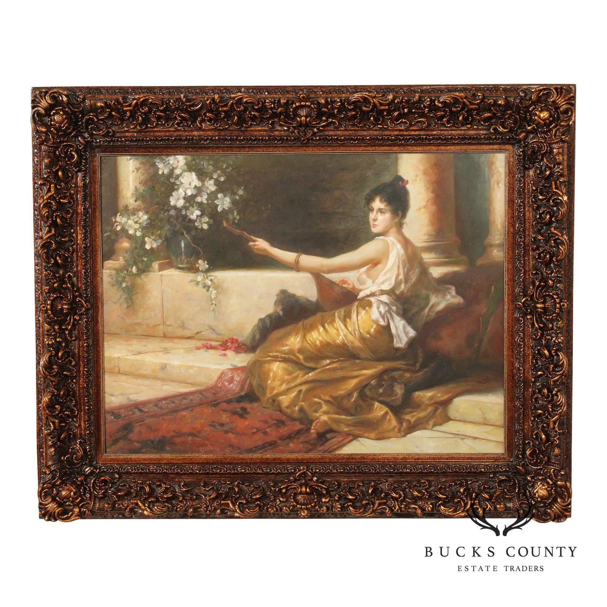 After Conrad Kiesel Salon Painting, 'the Mandolin Player' - Etsy