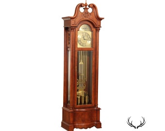 Ridgeway Traditional Cherry Tall Case Grandfather Clock - Etsy