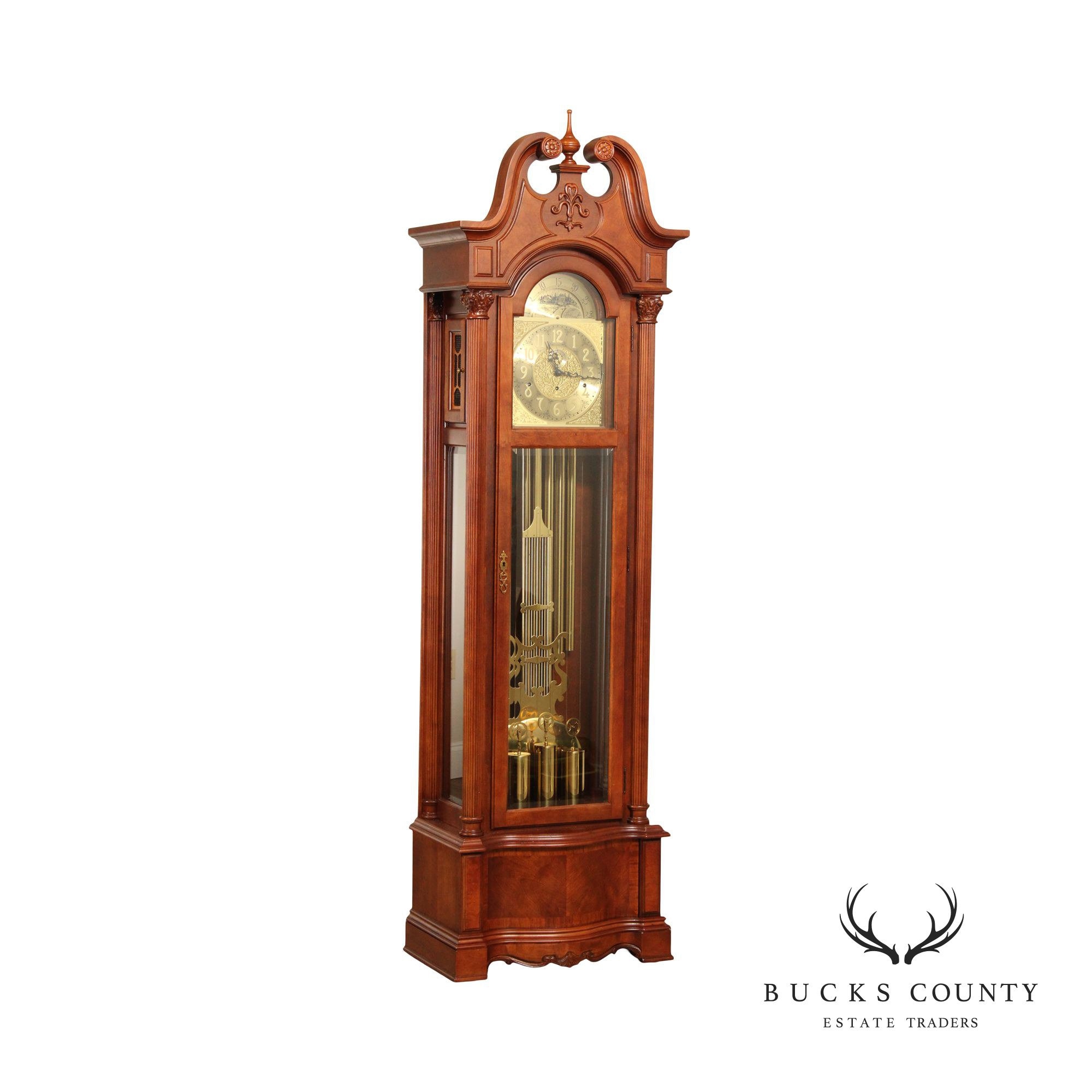 Ridgeway Traditional Cherry Tall Case Grandfather Clock - Etsy