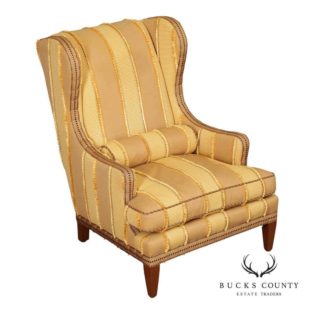Greg Jordan Custom Scalamandre Upholstered Wingback Chair - Etsy
