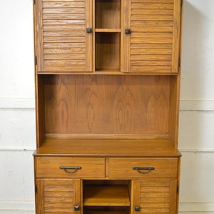 Brandt Ranch Oak Large 2 Piece Bookcase Hutch Cabinet image 2