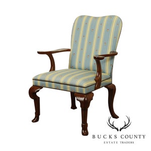 Baker Queen Anne Style Mahogany Armchair