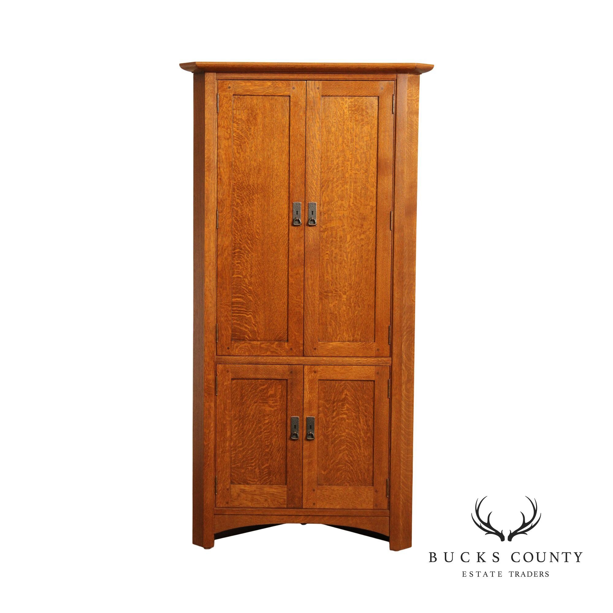 Simple living mission wood corner cabinet deals