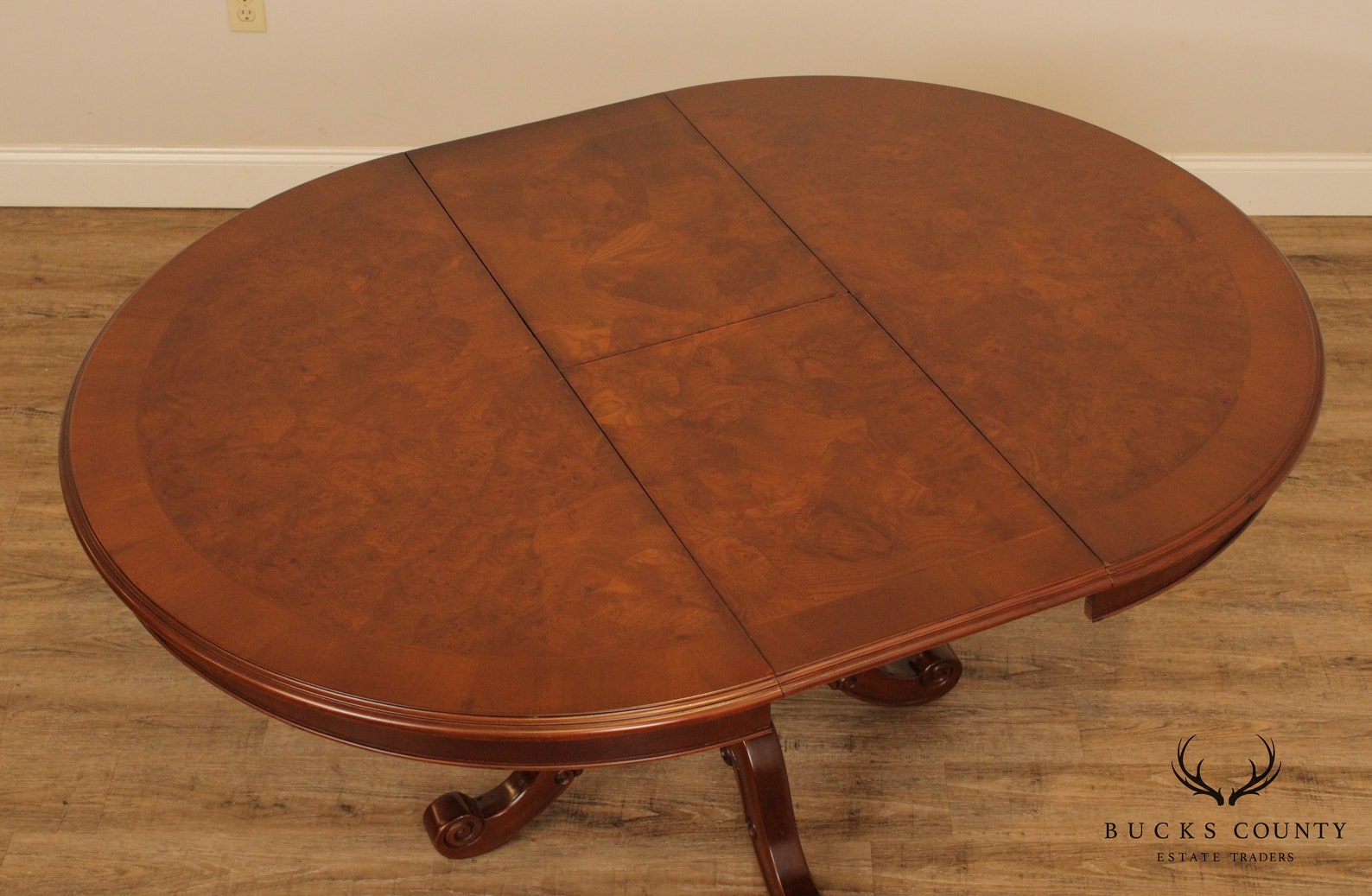 Italian Burl Wood Round Dining Table Etsy