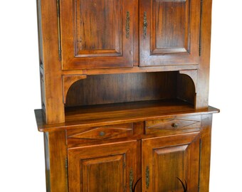 Italian Walnut Large Stepback Cupboard