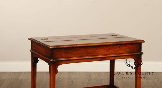 家具 Theodore Alexander Desk Theodore Alexander Flip Top Campaign Desk - Etsy