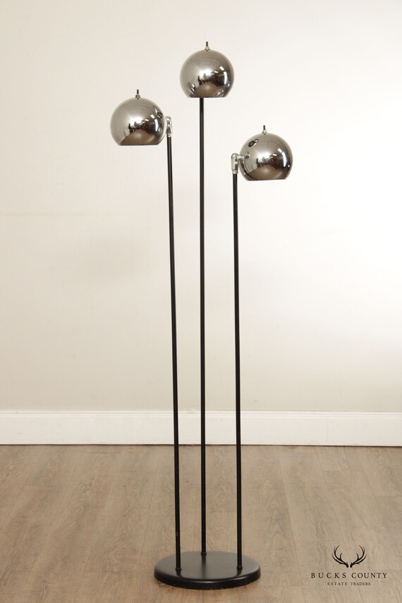 Modern Polished Chrome Spindle Design Floor Lamp Base - View #3