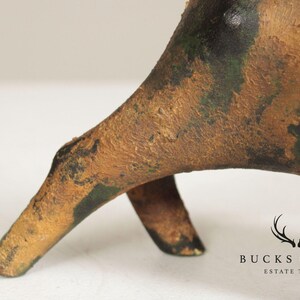 Mid Century Modern Cast Iron Bull Sculpture - Etsy