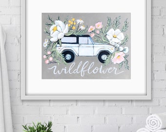 Off Road Wildflower - SARA BAKER - Paper Print 11 x 14 inches