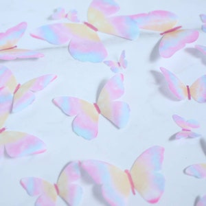 24 Edible Butterflies, Toppers, 2 DOZEN, edible paper, baby shower, 1st birthday, spring, princess