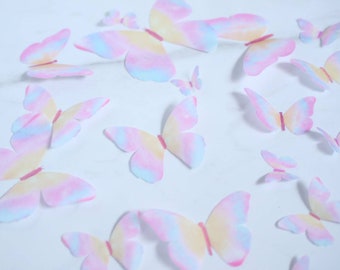 24 Edible Butterflies, Toppers, 2 DOZEN, edible paper, baby shower, 1st birthday, spring, princess