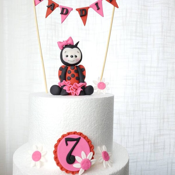 Lady Bug Cake Topper - Etsy