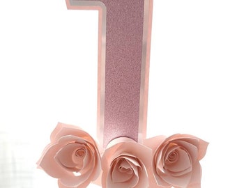 Cardstock Number Cake Topper