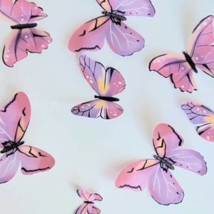 Edible Butterfly, Toppers, 1 DOZEN, edible paper, baby shower, 1st birthday, spring, princess