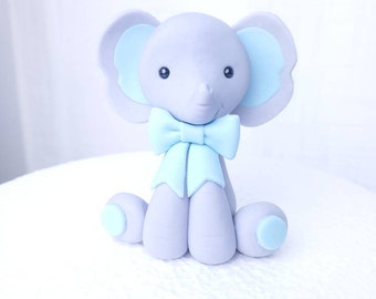 Fondant Elephant Boy Cake Topper