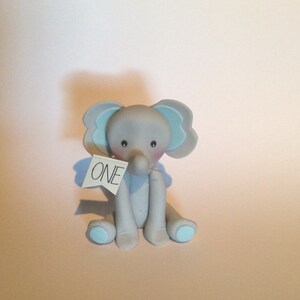 Fondant Elephant Cake Topper 4&quot; tall