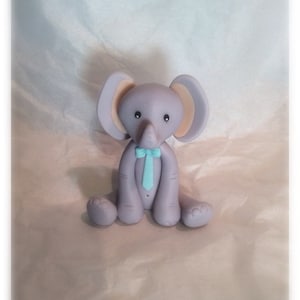 Fondant Elephant Cake Topper 4&quot; tall