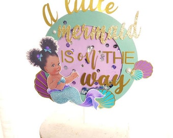 Baby Mermaid Cake Topper