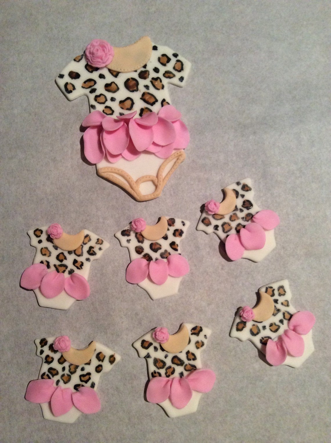 Fondant Baby Girl Leopard Tutu Etsy