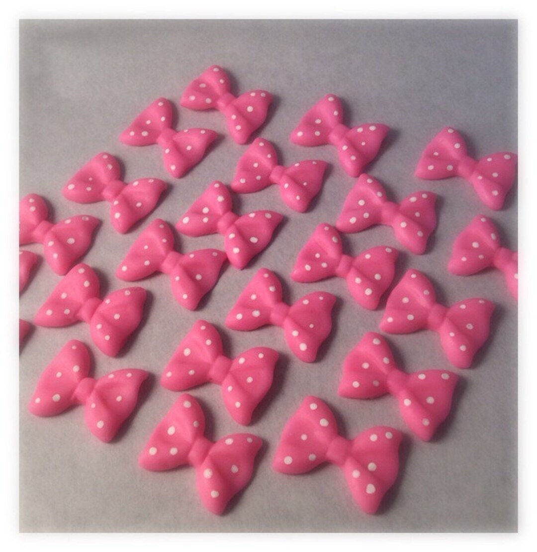 36 Fondant Bows With Polka Dots CUSTOM COLOR - Etsy