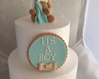 Fondant  Bear Cake Topper BOY or GIRL