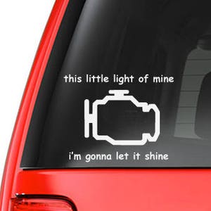 Check Engine Light Sticker - Vinyl Decal for Car, Macbook, or Other ...