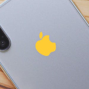 Yellow Color Changer Overlay for Apple iPhone 8 and 8 Plus Logo Vinyl Sticker Decal