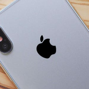 Black Color Changer Overlay for Apple iPhone 12 Logo Vinyl Sticker Decal