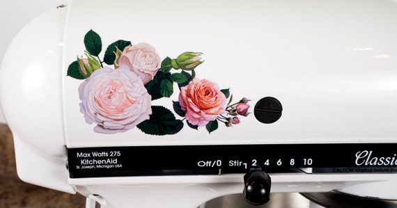 Pretty Garden Flower Kitchenaid Mixer Mixing Machine Decal Art Set