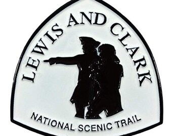 Lewis and Clark National Scenic Trail a todo color - PinBrooch de esmalte de 1" para bolso de mano Jacket Tote