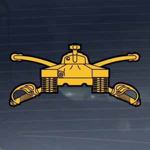 US Army Division - Armor Branch Emblem Full Color Vinyl Decal Indoor Outdoor Vinyl Decal - Multiple Sizes