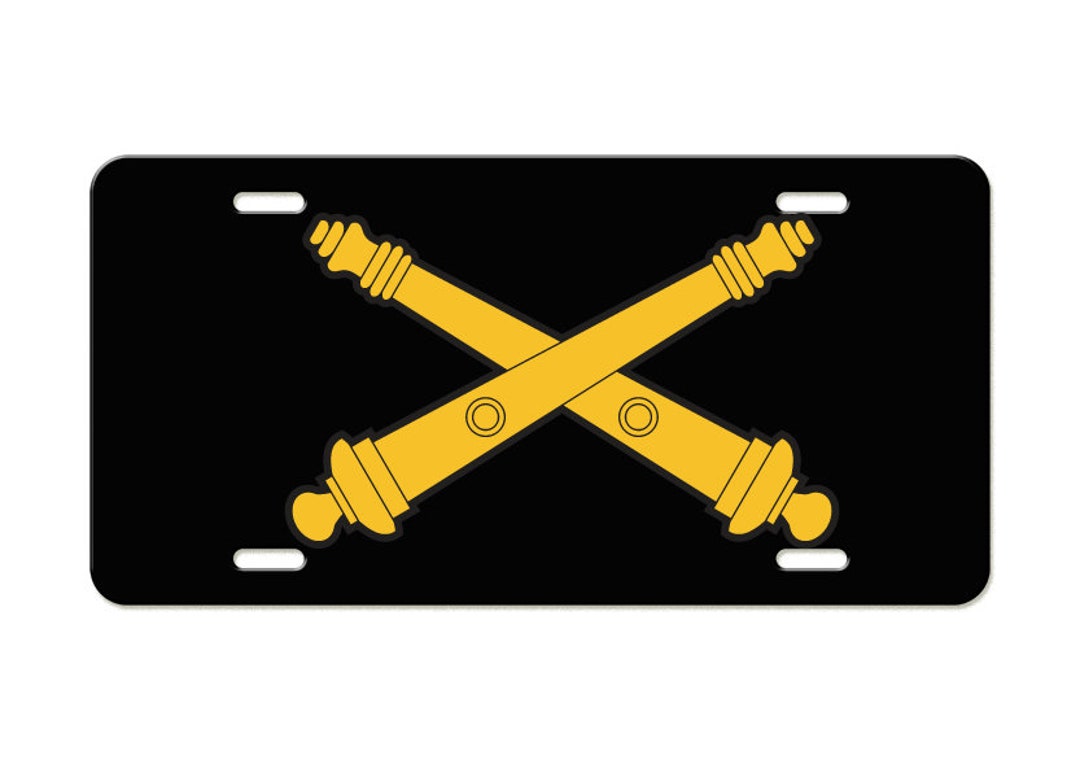 US Army Division Field Artillery Emblem Aluminum License Plate Etsy
