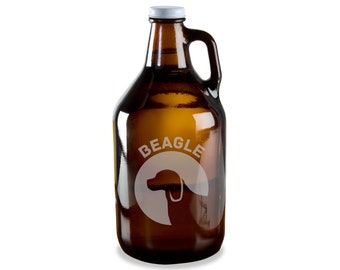 Beagle Hound Dog Breed Pride 64 Ounce Beer Wine Growler