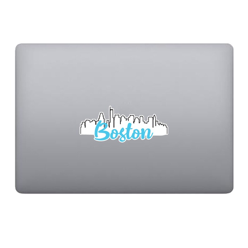 Boston Massachusetts City Skyline Decal Full Color - Vinyl Sticker ...